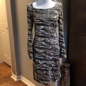 NWT Boston Proper Crushed Velvet Sequin Dress